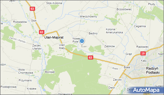 mapa Kolonia Bedlno-Południowe, Kolonia Bedlno-Południowe na mapie Targeo